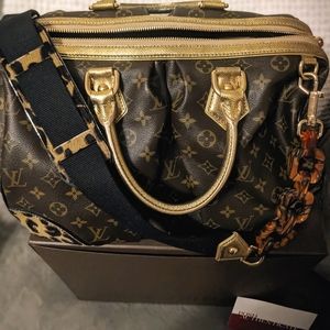 RARE STEPHEN SPROUSE LV MONOGRAM CANVAS LEOPARD STEPHEN BAG W/ BOX